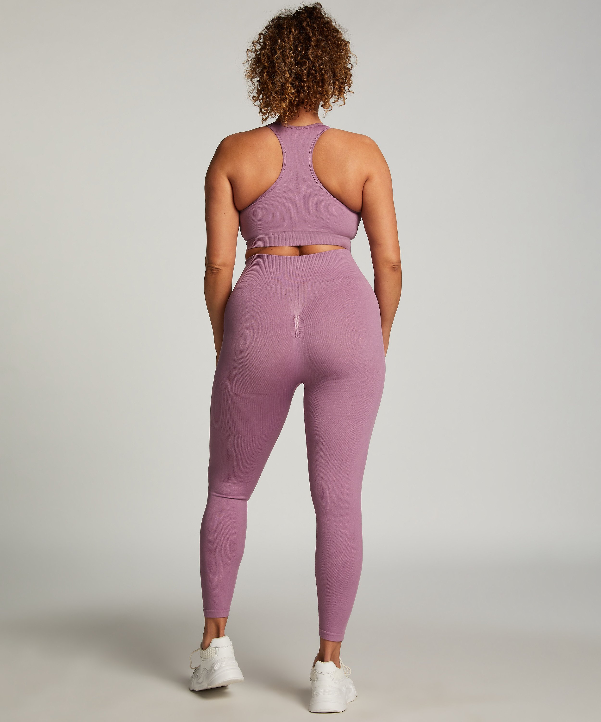HKMX High waisted seamless sport legging, Purple, main