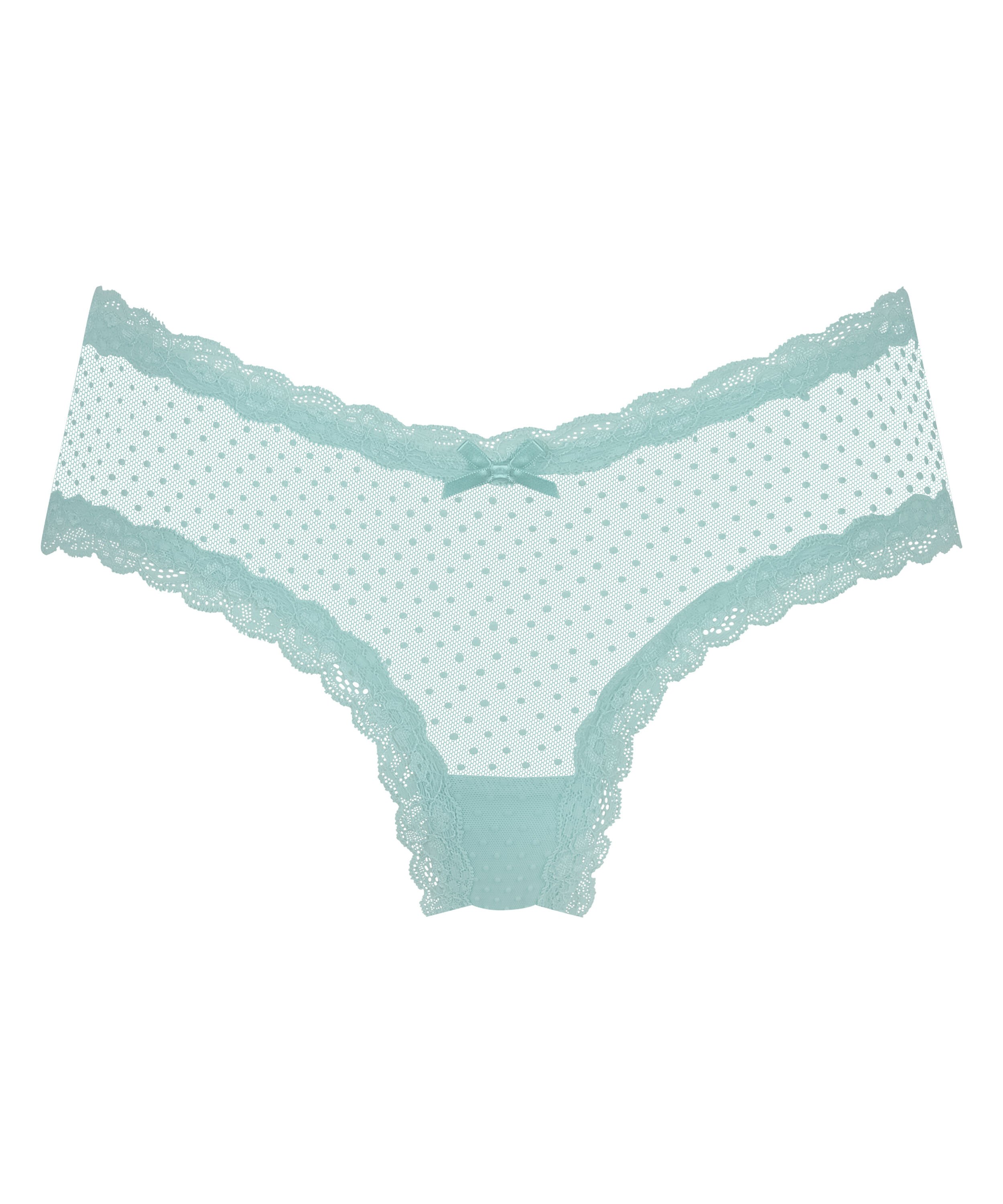 V-shaped Brazilian knickers mesh, Blue