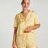 Satin pyjama shorts, Yellow