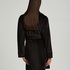 Velours short bathrobe, Black