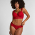 Whitney Padded Underwired Longline Bra, Red