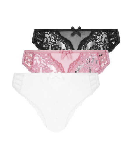 3-pack Belle Brazilian, Pink