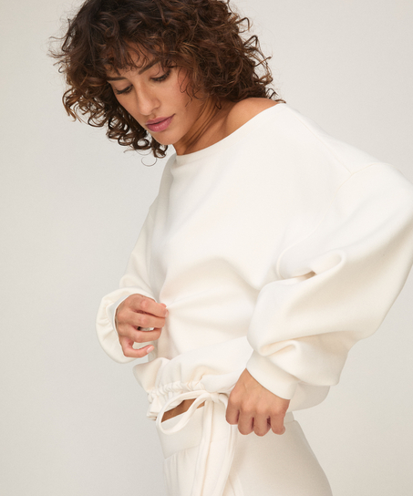 Top Viscose Boatneck, White
