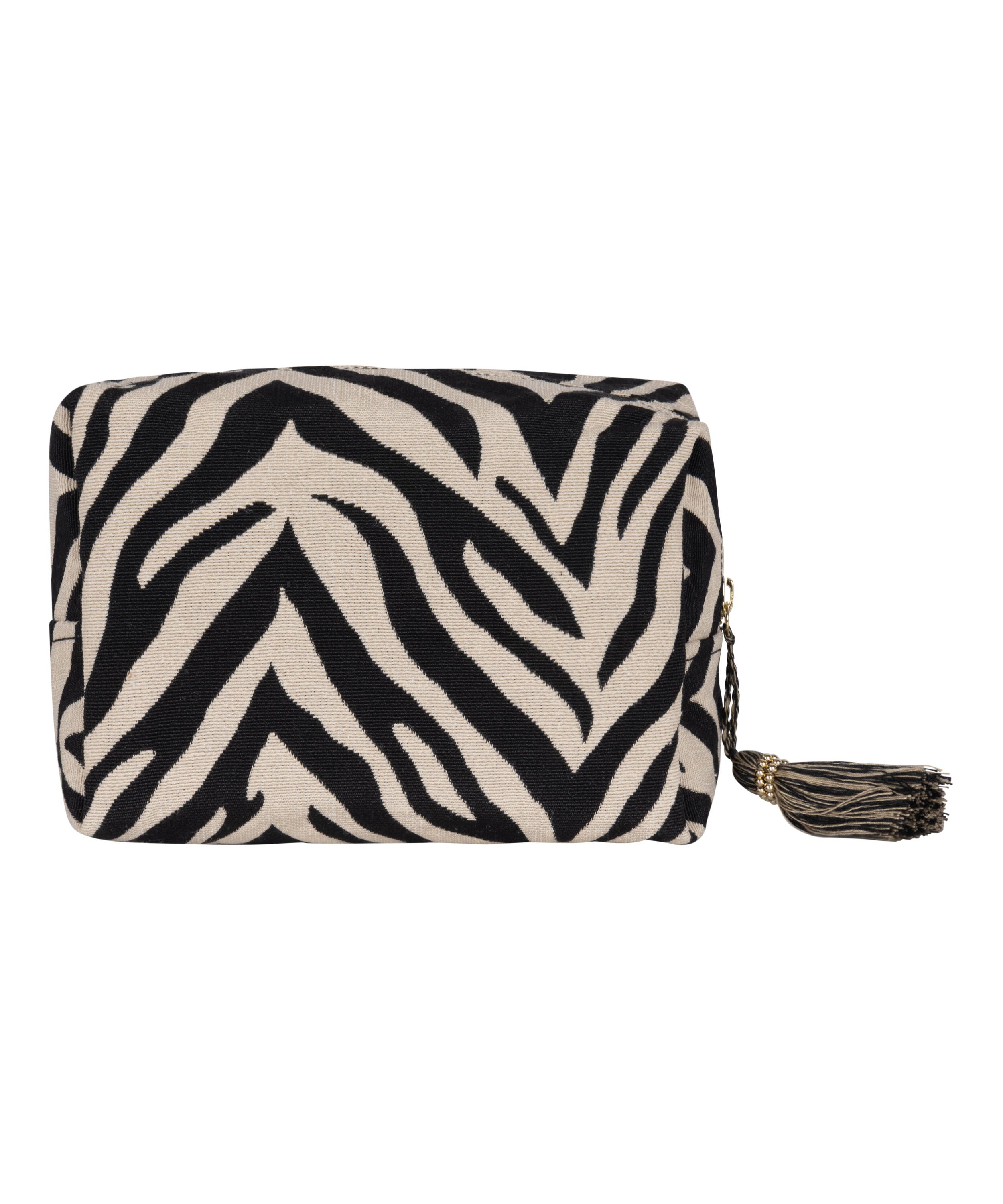 Make-Up Bag Zebra, Black