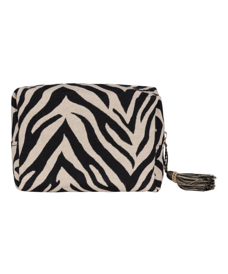 Make-Up Bag Zebra, Black