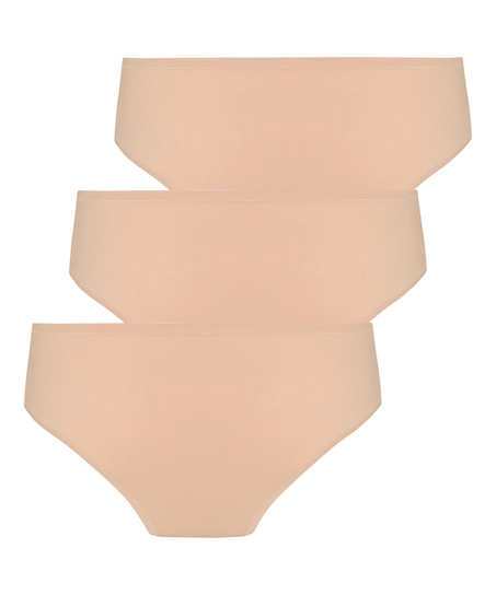 Multipack Cotton Short, Beige