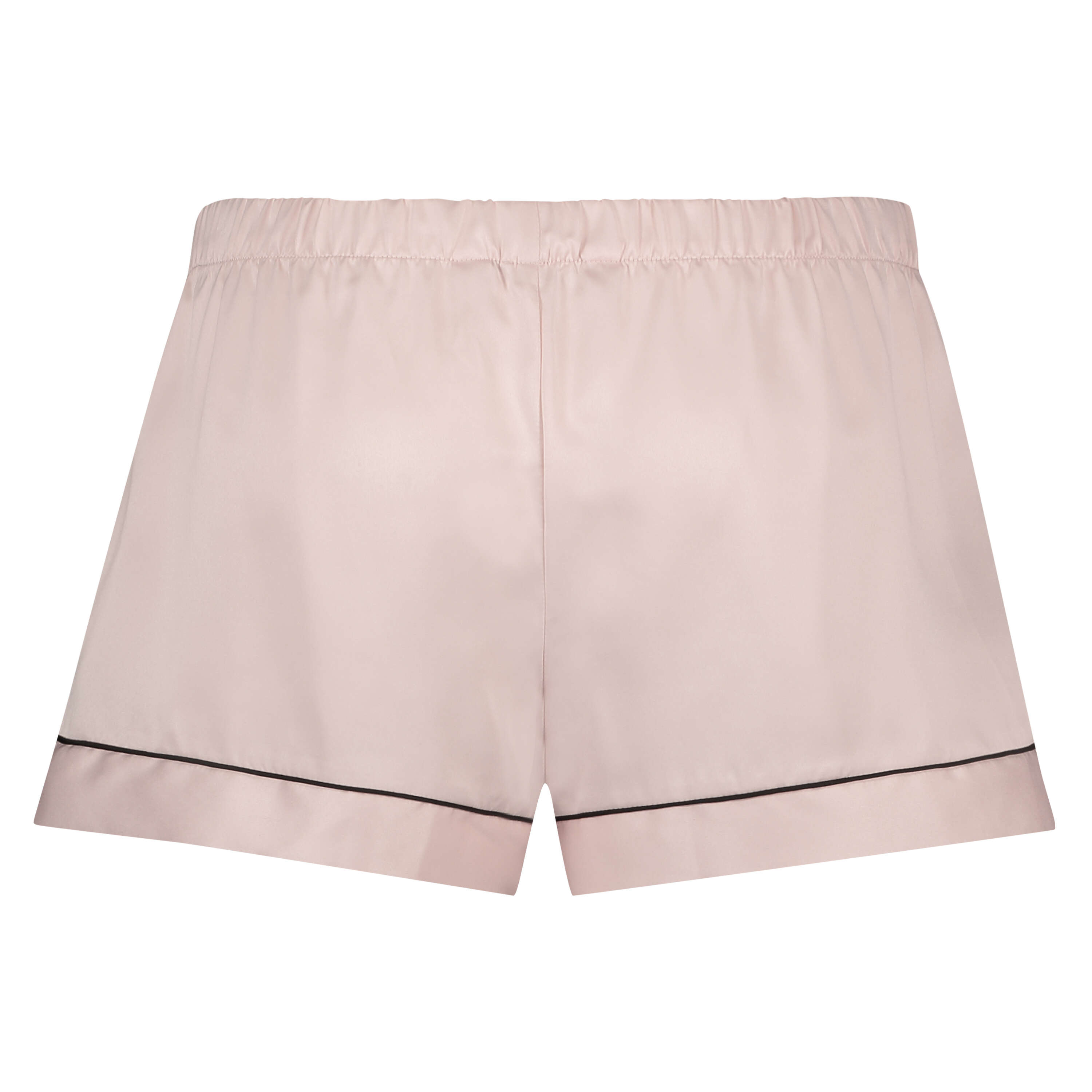 Satin Lace Pyjama Shorts, Pink, main