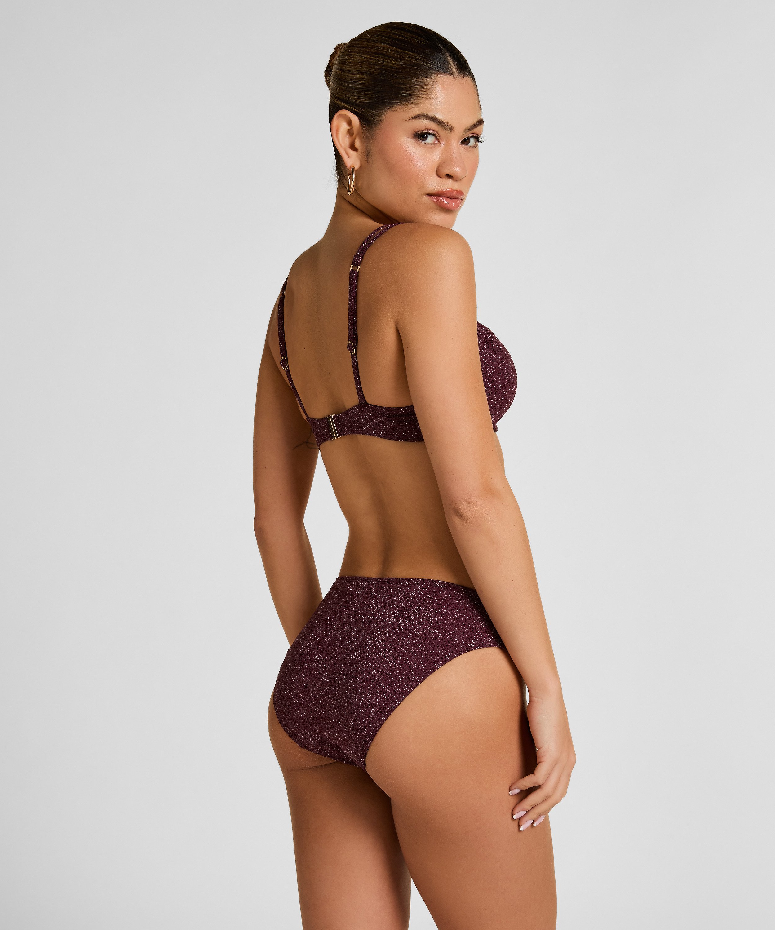 Panama Padded Underwired Bikini Top, Purple, main