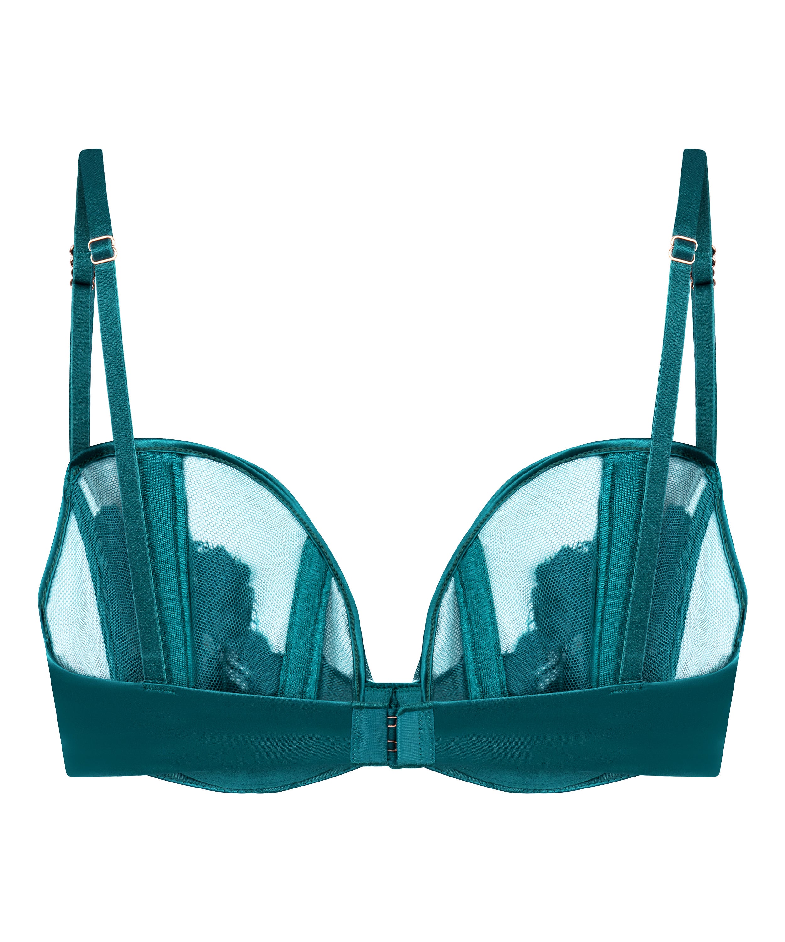 Ember Non-Padded Underwired Bra, Green, main