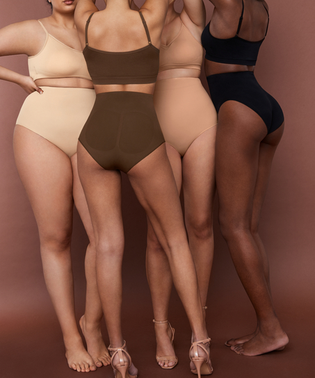 Seamless Enhancing High Waisted Knickers, Black