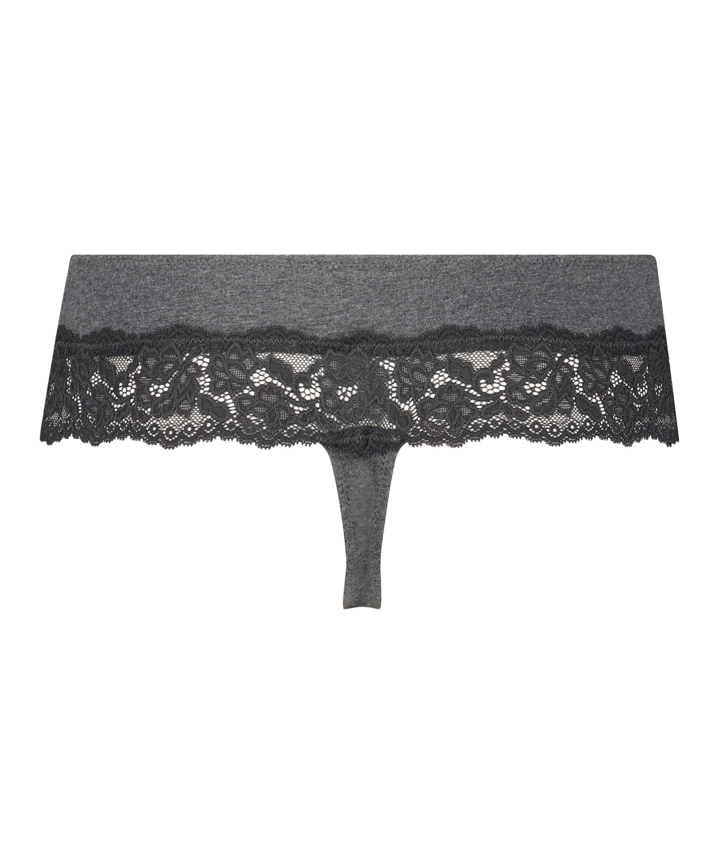 Cotton boxer thong, Gray, main