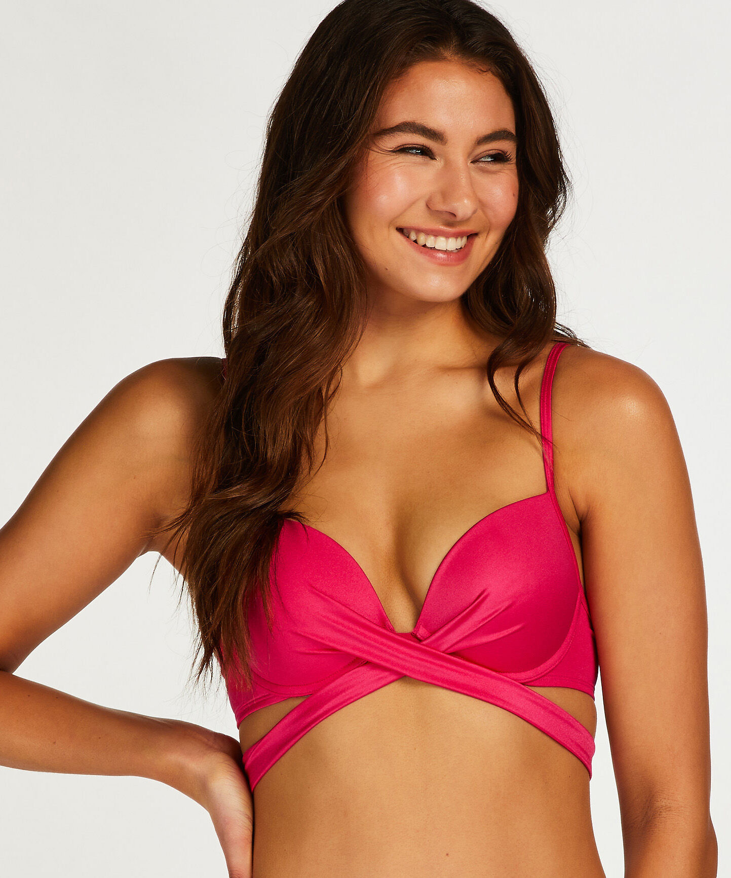push up wrap bikini top