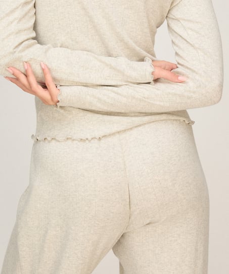 Pants Loose Pointelle, Gray
