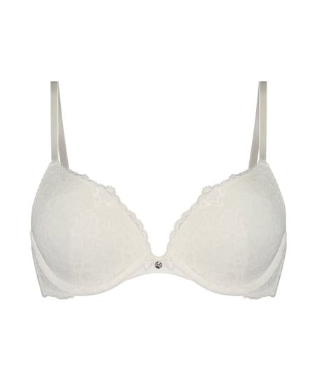 Marine Padded Push-Up Underwired Bra, White