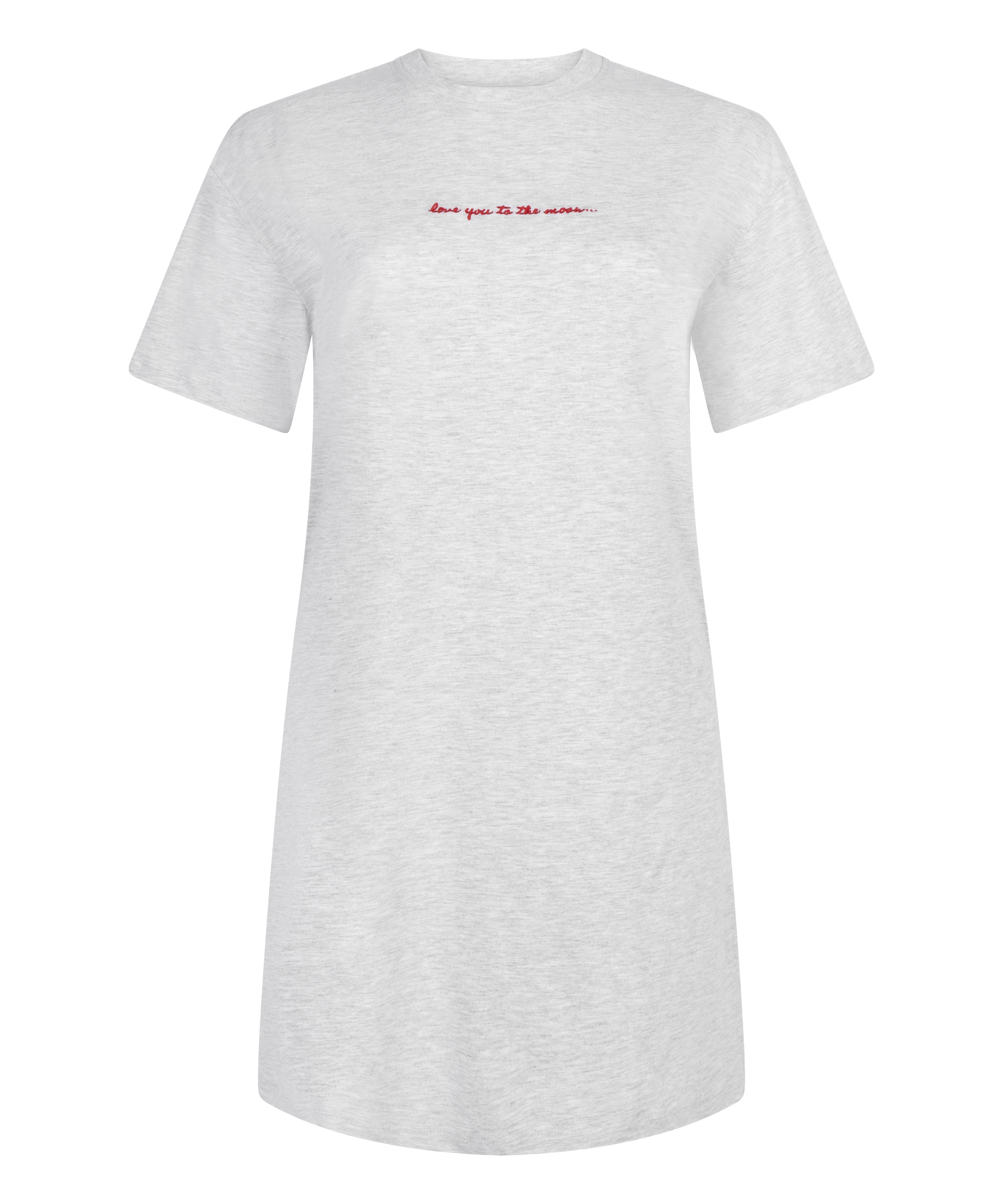 Round Neck Nightshirt, Gray, main