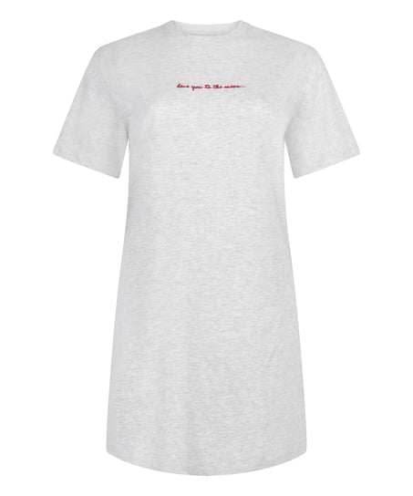 Round Neck Nightshirt, Gray