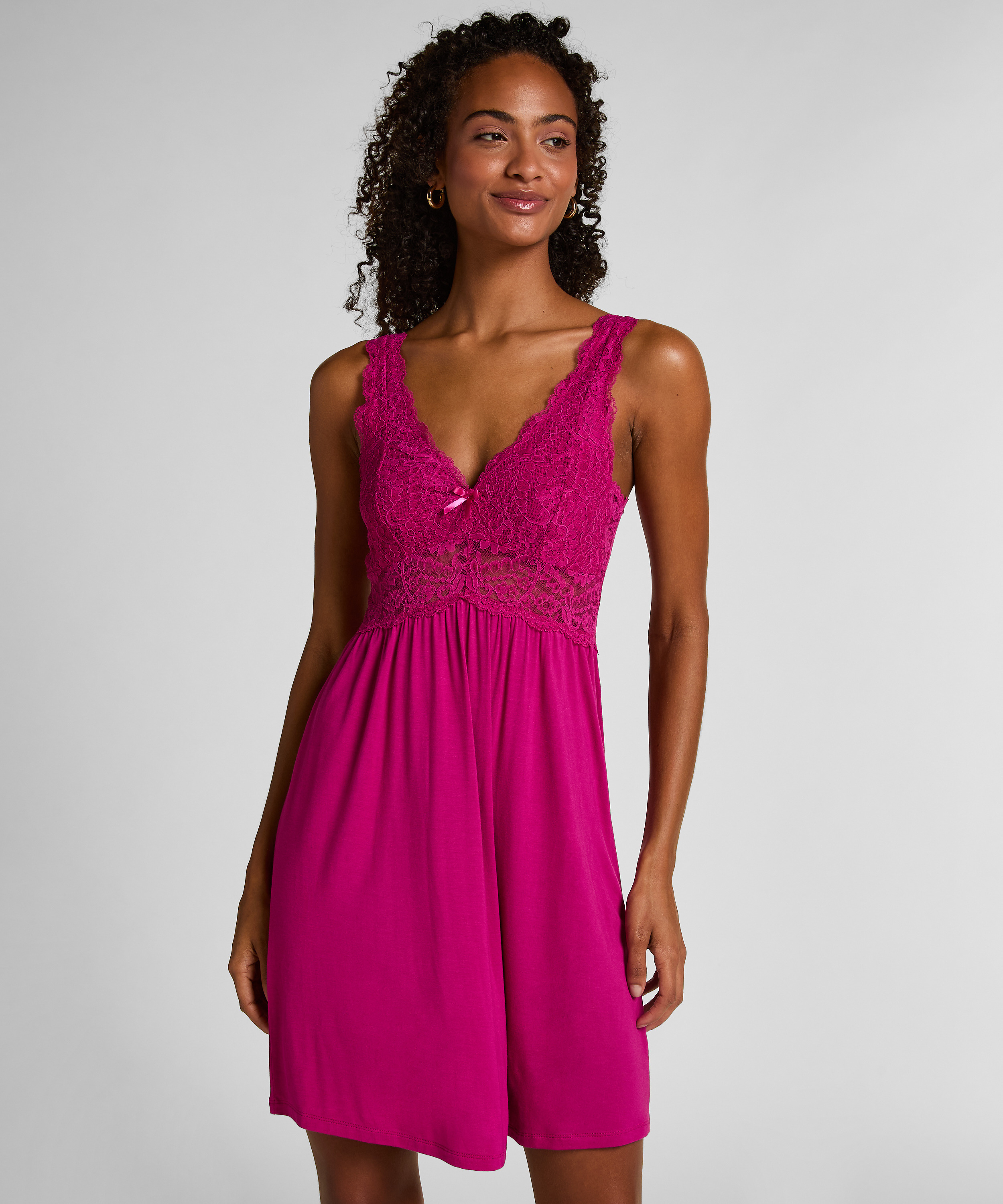 Nora Lace Slip Dress, Pink, main