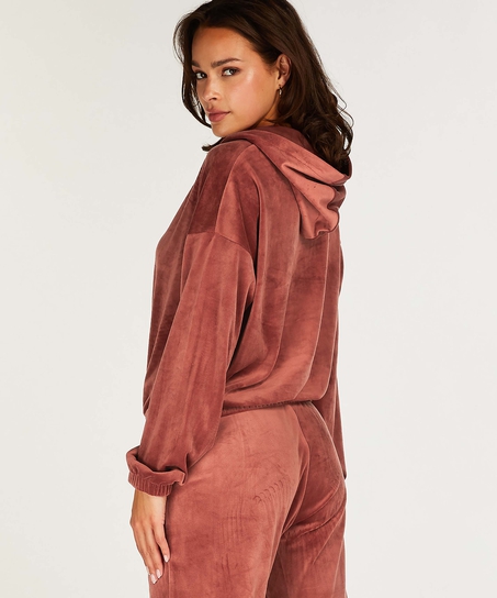 Velours top, Brown