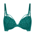 Daisy Padded Underwired Maximizer Bra, Green