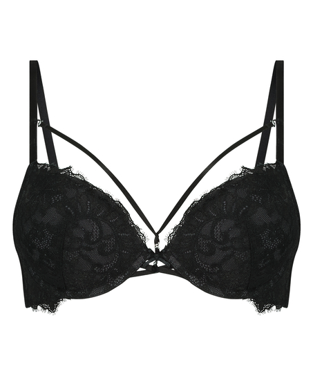 Char Padded Underwired Maximizer Bra, Black