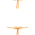 Scallop Lurex Triangle Bikini Top, Orange