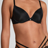 Plunge Padded Underwired Bra, Black