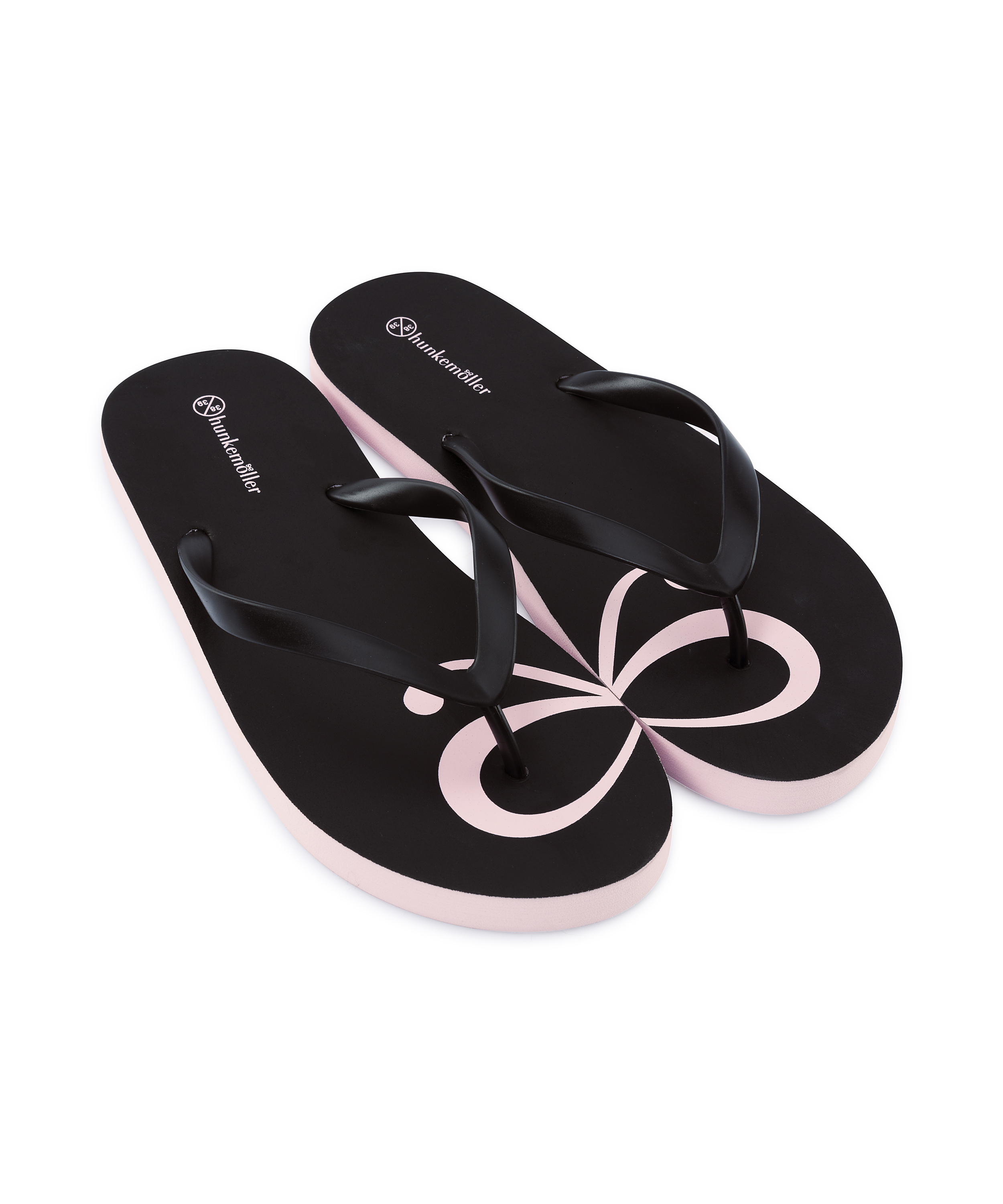 Bow Flip-Flops, Black, main