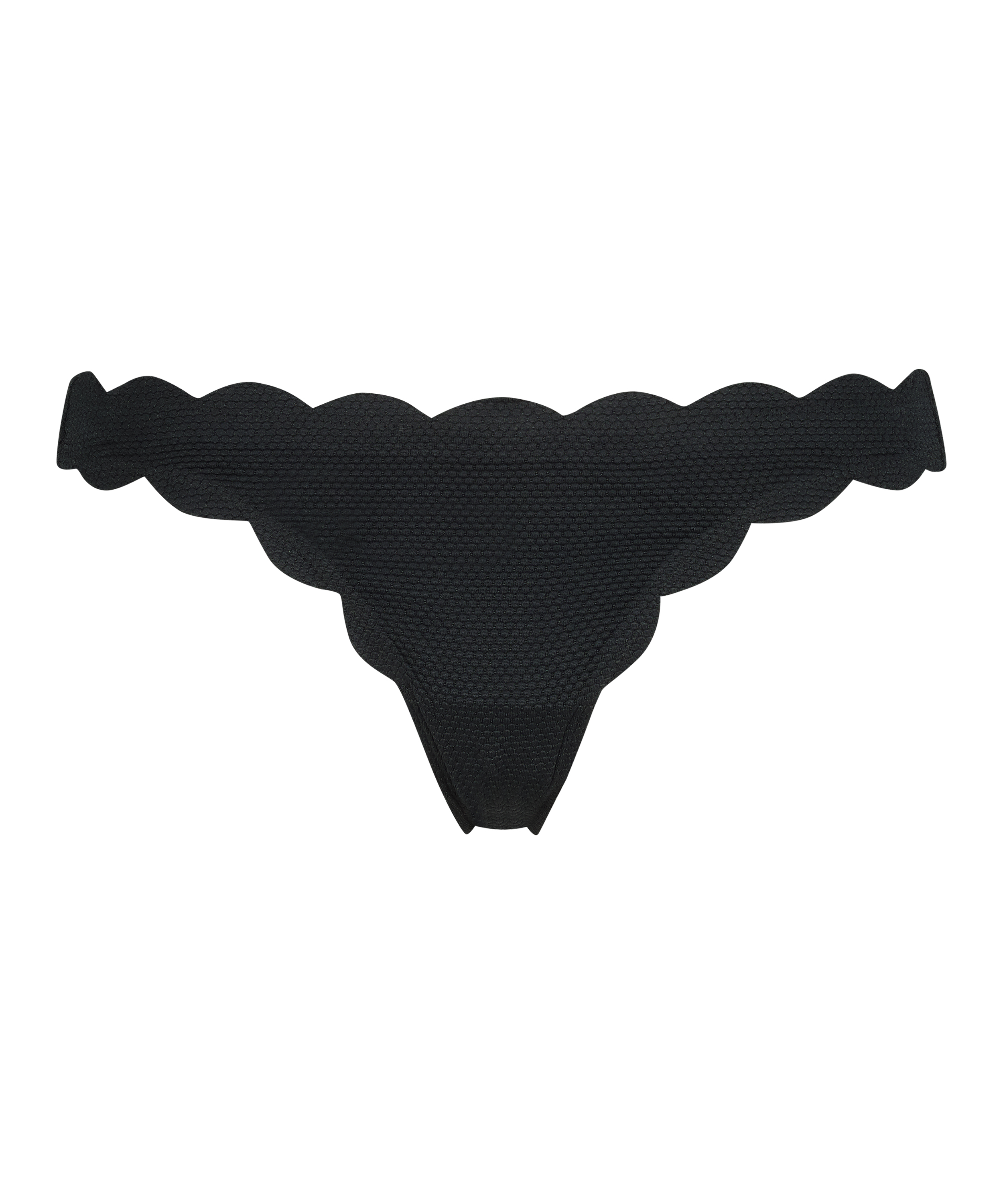 Scallop Rio Bikini Bottoms, Black, main