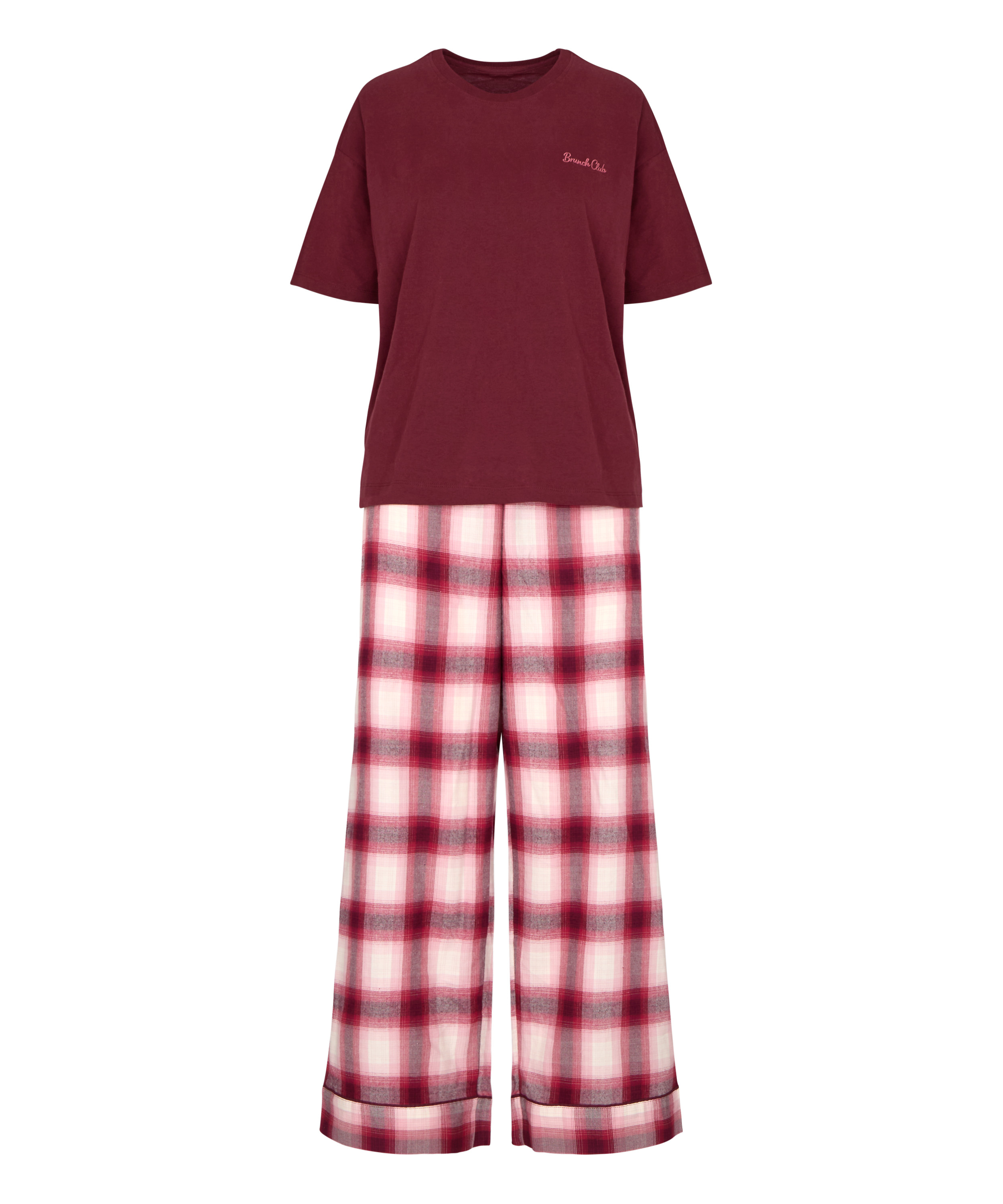 Pyjama Set Check, Purple, main