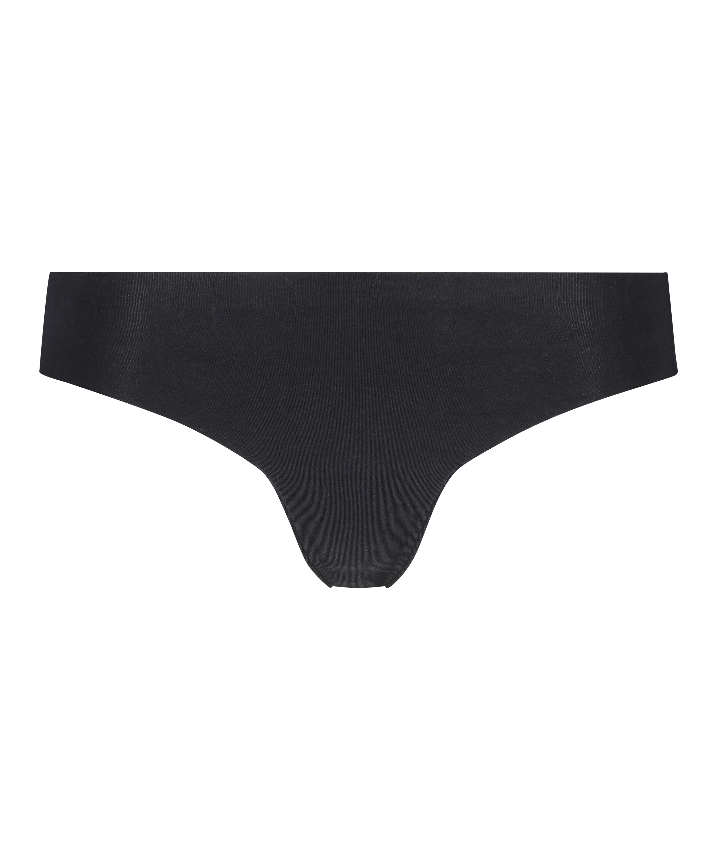 Invisible cotton thong, Black, main