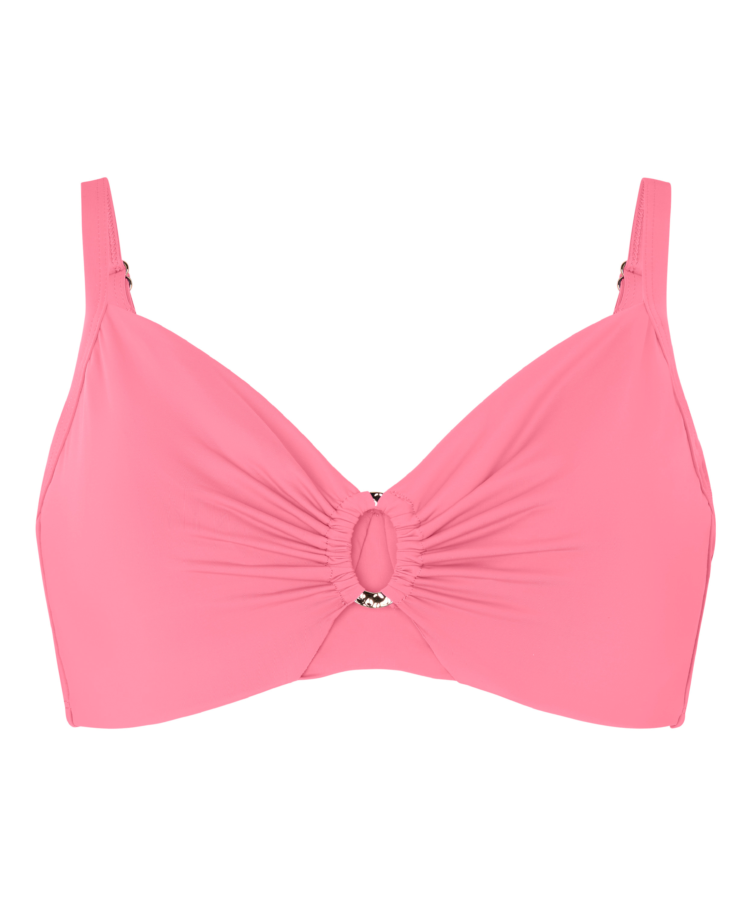Luxe Non-Padded Underwired Bikini Top, Pink, main