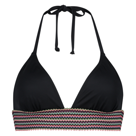Paradise Halter Bikini Top, Black