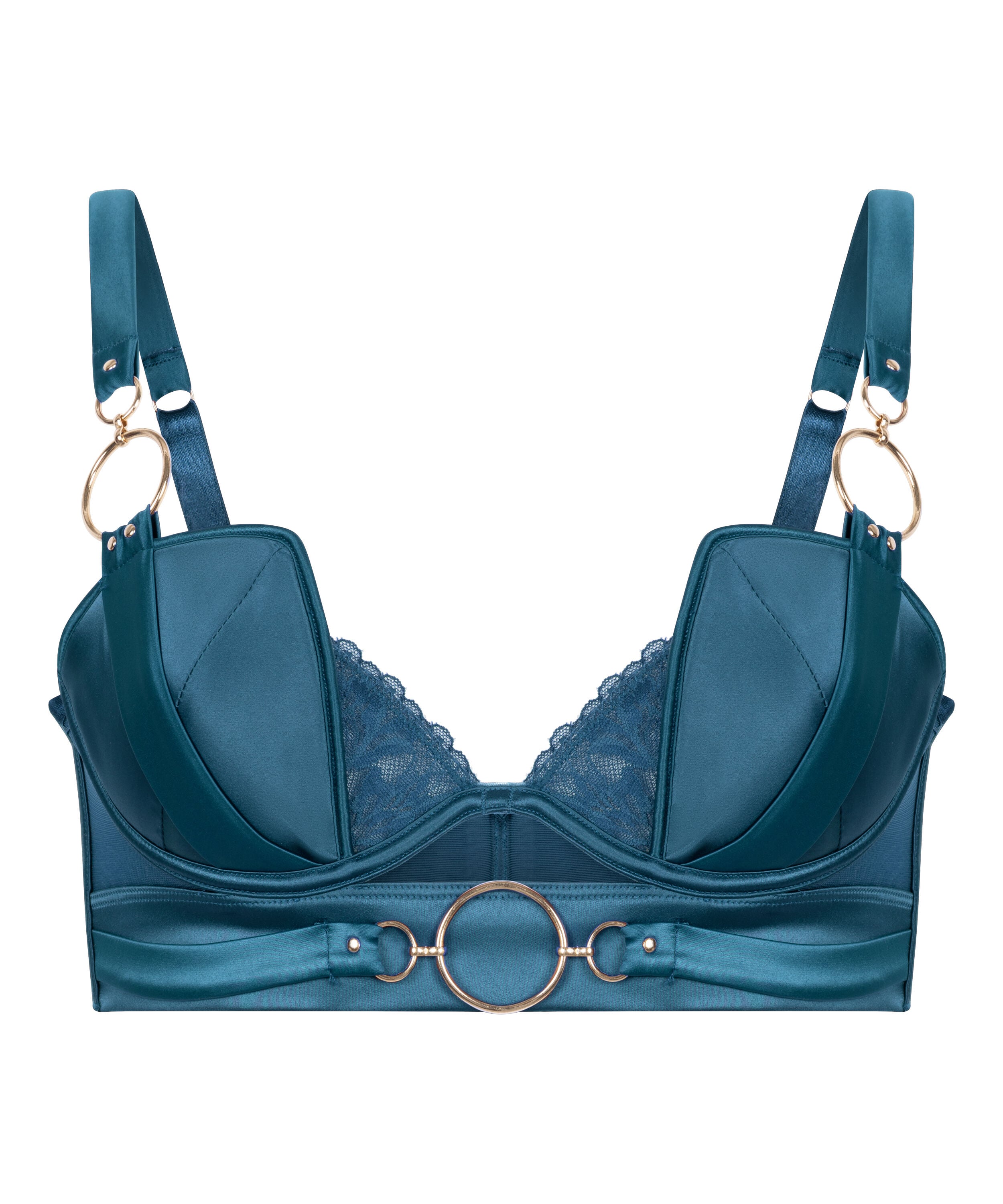 Marjolein Padded Underwired Longline Bra, Blue