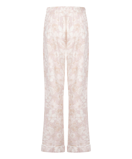 Flower Linen Pant, Pink