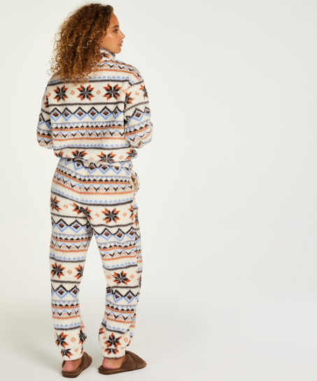 Fleece Joggers, White