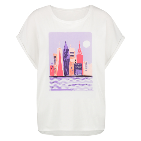 Short Sleep Pyjama Top, White