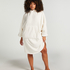 Snuggle Fleece Lounge Dress, White