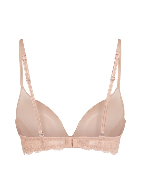 Angie Padded Underwired Push-Up Bra, Beige