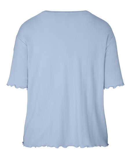 Pyjama Top Pointelle, Blue