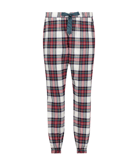 Flannel Pyjama Pants, White