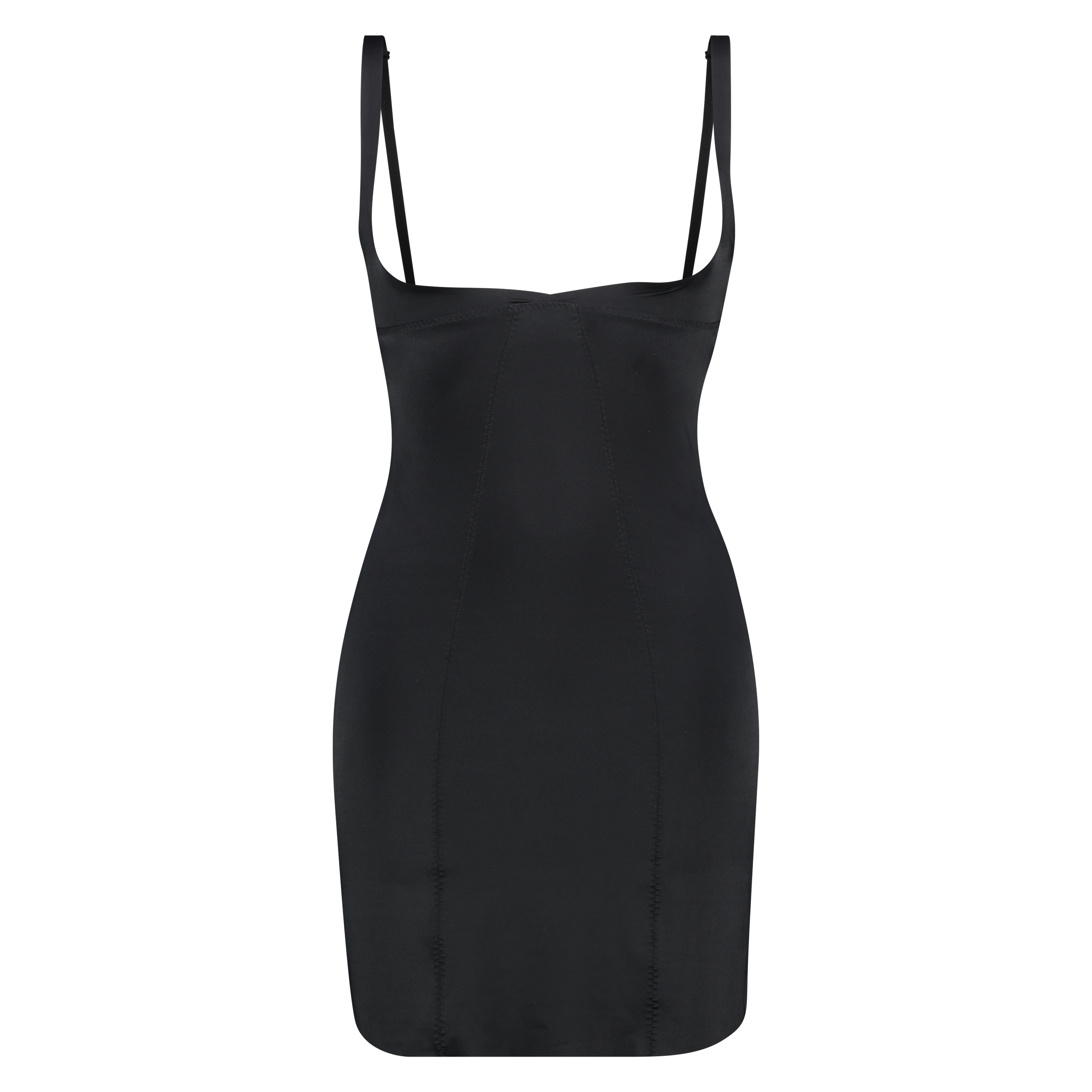 Sculpting scuba dress, Black, main