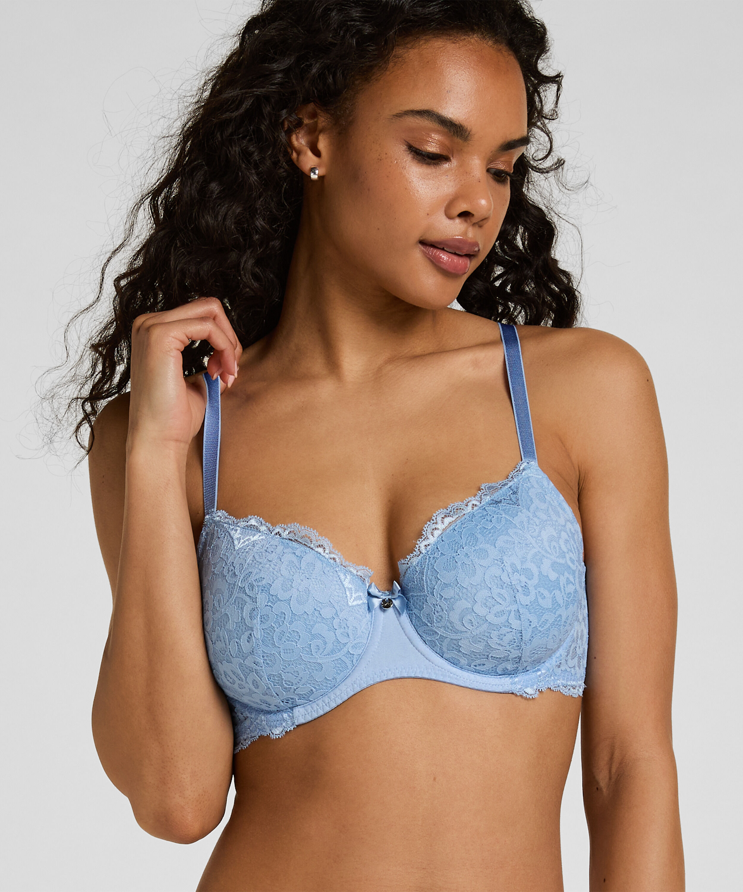 Marine Padded Underwired Bra, Blue