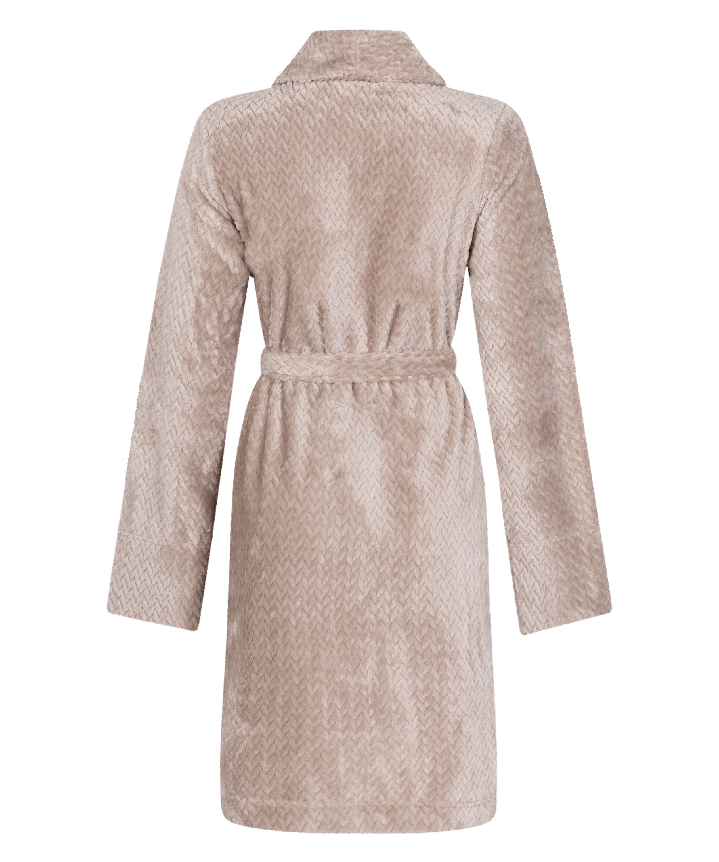 Fleece Bathrobe, Beige, main