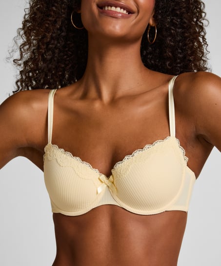 Lola Padded Underwired Bra, Yellow