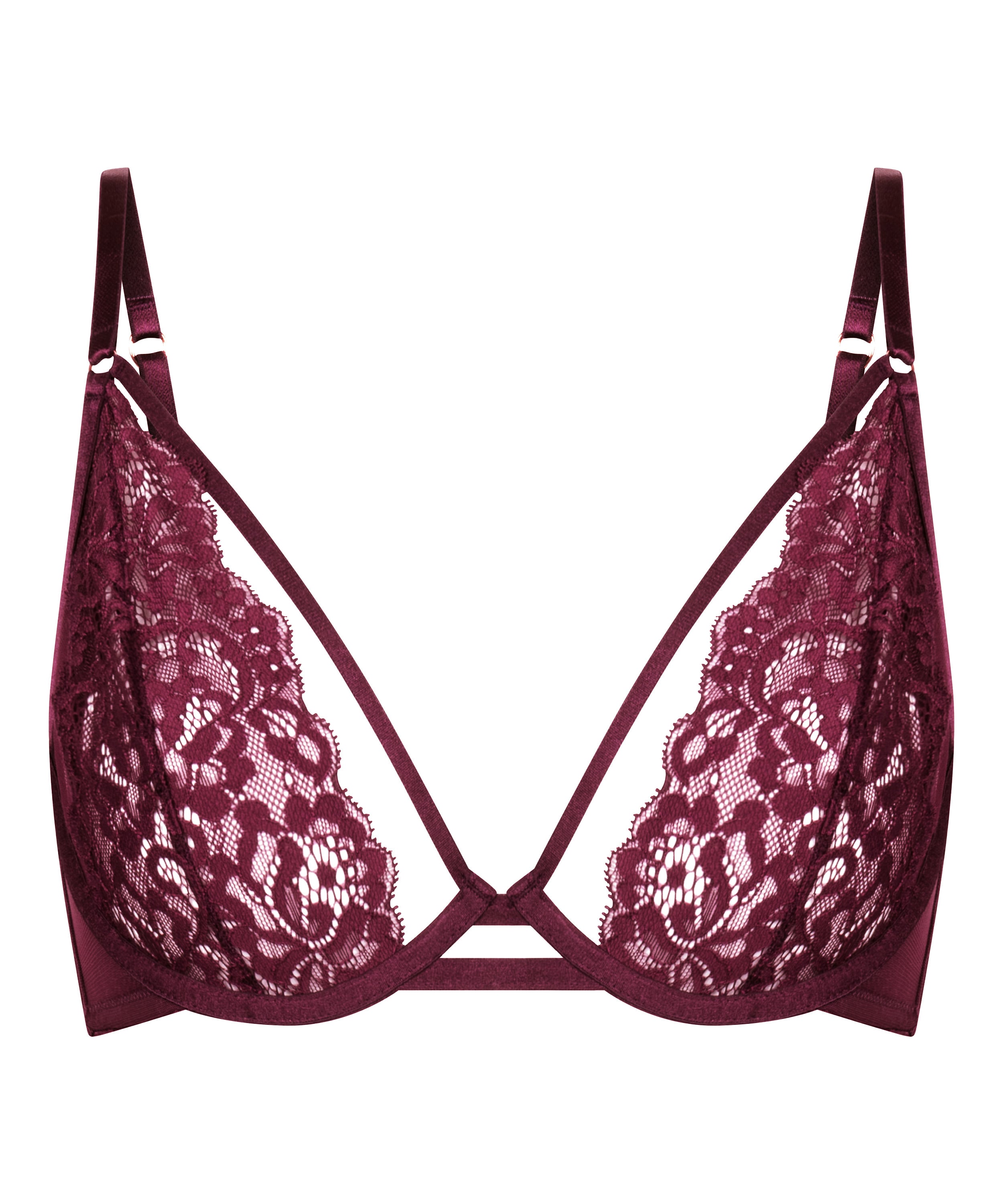 Cinnamon Non-Padded Underwired Bra, Red, main