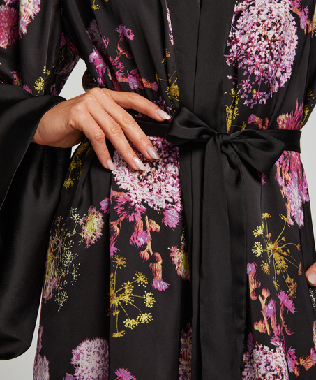 Satin Kimono, Black