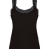 Singlet Rib Jersey Lace, Black
