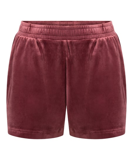 Velvet Pocket shorts, Red