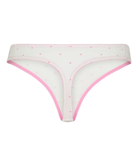 Thong Renee Cotton, White
