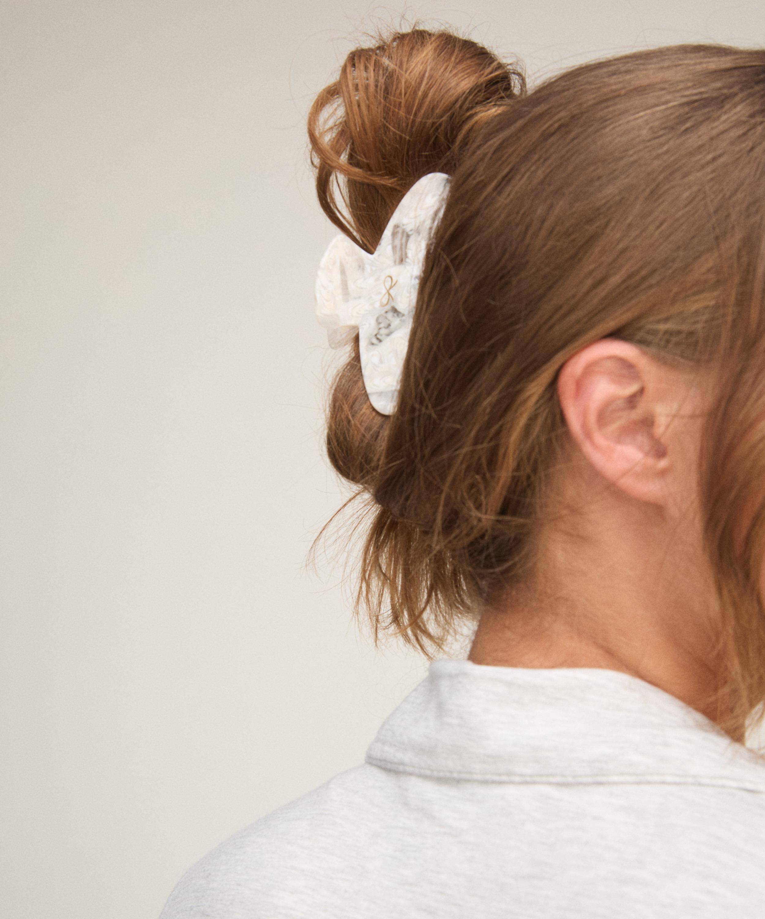 Hair Clip, White, main